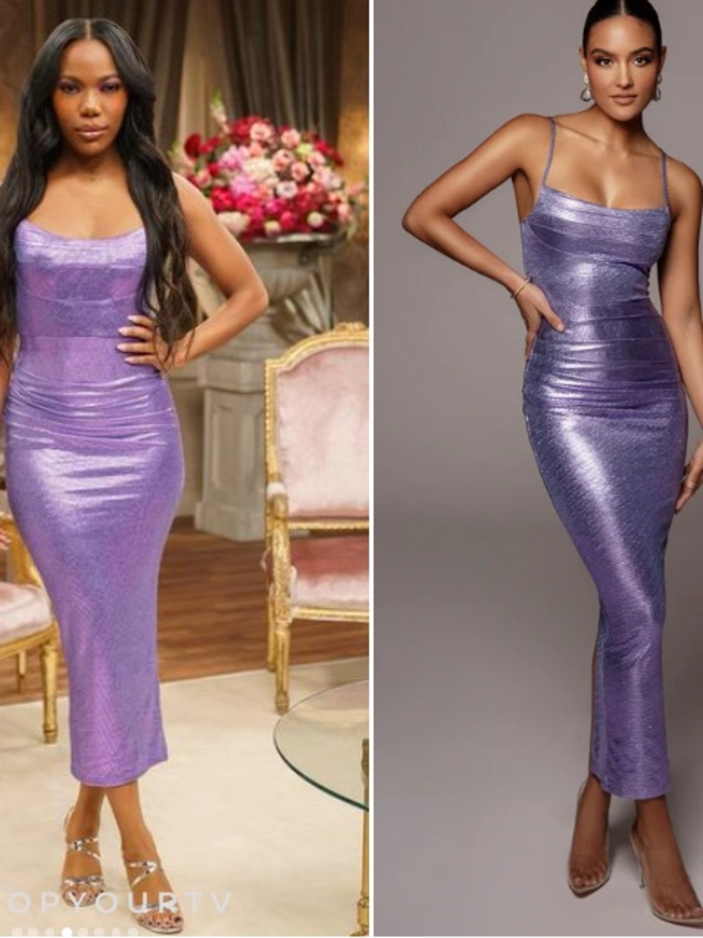JLUX Label Bodycon Midi Dress seen on Vanderpump Villa